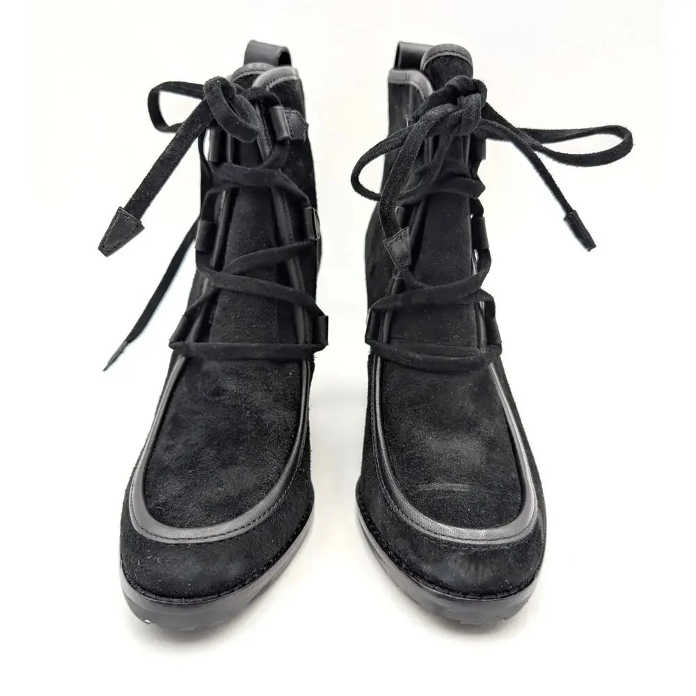 Lauren Ralph Lauren Mabel Lace-Up Dress Booties Women's Black Size US5.5 EU36